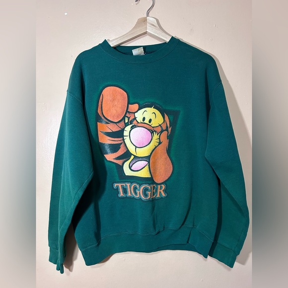 Disney Other - Vintage Disney Catalog Tigger Green Sweatshirt Size Medium MADE IN USA